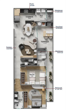 Imagem Apartamento com 2 Quartos à Venda, 86 m² em Real - Praia Grande