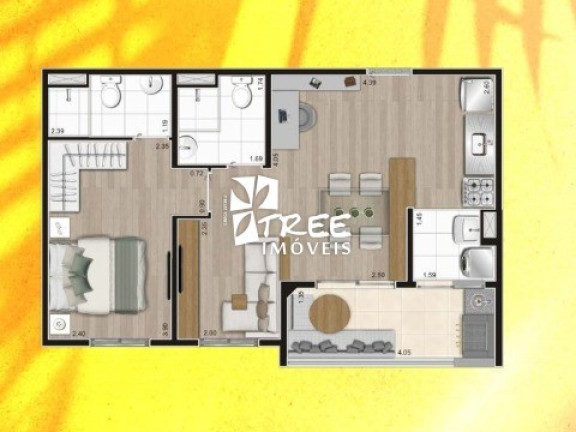 Imagem Apartamento com 2 Quartos à Venda, 50 m² em Centro - Mongaguá