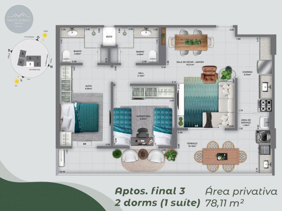Imagem Apartamento com 2 Quartos à Venda, 75 m² em Aviação - Praia Grande
