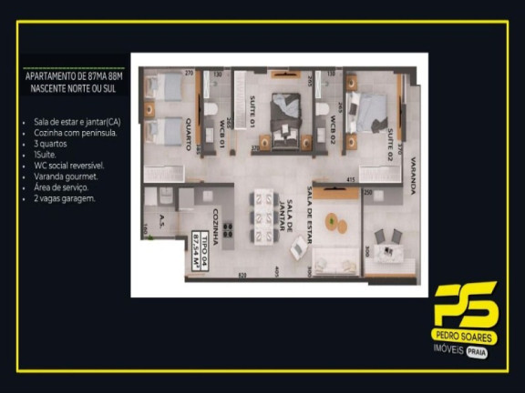 Imagem Imóvel com 3 Quartos à Venda, 216 m² em Bessa - João Pessoa Imagem Imóvel com 3 Quartos à Venda, 216 m² em Bessa - João Pessoa