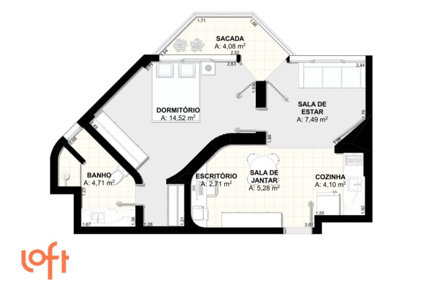 Imóvel com 1 Quarto à Venda, 48 m² em Brooklin - São Paulo