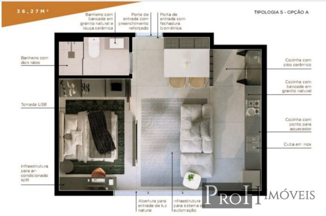 Imagem Imóvel com 1 Quarto à Venda, 36 m² em Centro - São Caetano Do Sul