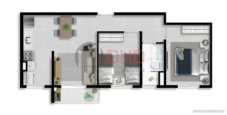 Imagem Apartamento com 2 Quartos à Venda, 46 m² em Parque Empresarial Das Mangueiras - Sorocaba