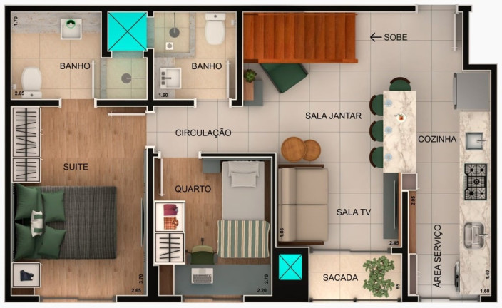 Apartamento com 3 Quartos à Venda, 120 m² em Novo Mundo - Curitiba