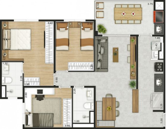 Imagem Apartamento com 2 Quartos à Venda, 61 m² em Santo Amaro - São Paulo Imagem Apartamento com 2 Quartos à Venda, 61 m² em Santo Amaro - São Paulo