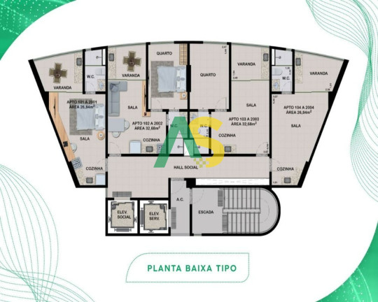 Imagem Imóvel com 1 Quarto à Venda, 26 m² em Rosarinho - Recife