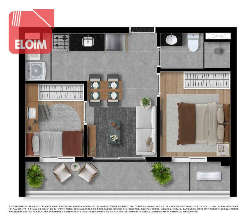 Imagem Apartamento com 2 Quartos à Venda, 42 m² em Santa Cecília - São Paulo Imagem Apartamento com 2 Quartos à Venda, 42 m² em Santa Cecília - São Paulo