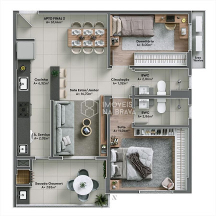 Imagem Apartamento com 3 Quartos à Venda, 87 m² em Vila Operária - Itajaí