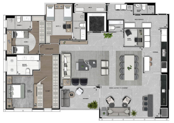 Imagem Apartamento com 4 Quartos à Venda, 227 m² em Mossunguê - Curitiba Imagem Apartamento com 4 Quartos à Venda, 227 m² em Mossunguê - Curitiba