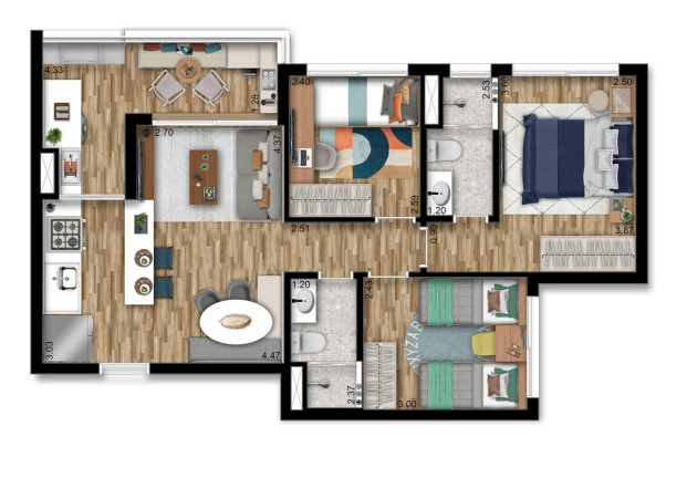 Imagem Apartamento com 3 Quartos à Venda, 99 m² em Vila Andrade - São Paulo
