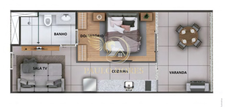 Imagem Apartamento com 1 Quarto à Venda, 35 m² em Praia Grande - Ubatuba