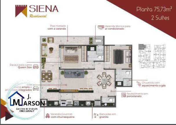 Apartamento com 2 Quartos à Venda, 64 m² em Itaguá - Ubatuba