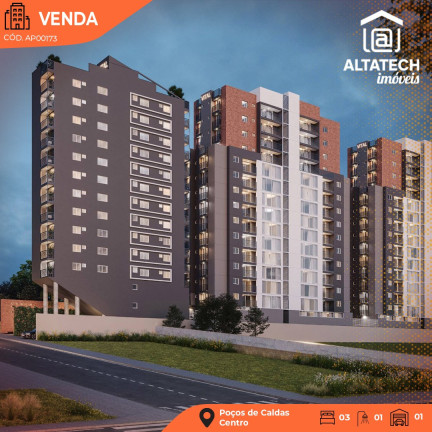 Apartamento com 2 Quartos à Venda, 55 m² em Centro - Poços De Caldas