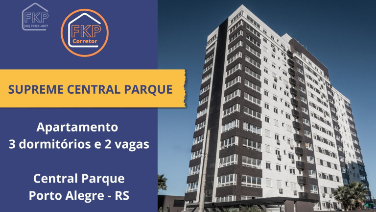 Apartamento com 3 Quartos à Venda, 94 m² em Central Parque - Porto Alegre