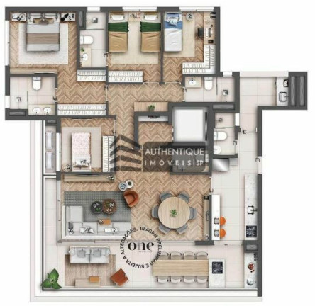 Imagem Apartamento com 4 Quartos à Venda, 167 m² em Brooklin - São Paulo Imagem Apartamento com 4 Quartos à Venda, 167 m² em Brooklin - São Paulo