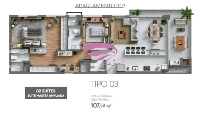Imagem Imóvel com 3 Quartos à Venda, 108 m² em água Verde - Curitiba