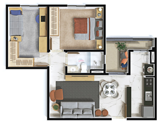Imagem Apartamento com 2 Quartos à Venda, 58 m² em Jardim Do Lago - Jundiaí