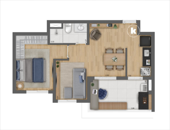Imagem Apartamento com 2 Quartos à Venda, 63 m² em Cursino - São Paulo