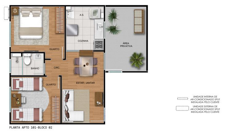Imagem Apartamento com 2 Quartos à Venda, 43 m² em Caguassu - Sorocaba