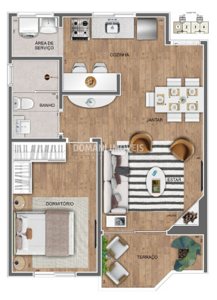 Imagem Imóvel com 1 Quarto à Venda, 42 m² em Região Da Floresta Negra - Campos Do Jordão
