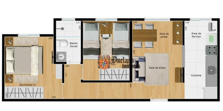 Imagem Apartamento com 2 Quartos à Venda, 45 m² em Jardim Mauá - Mauá Imagem Apartamento com 2 Quartos à Venda, 45 m² em Jardim Mauá - Mauá