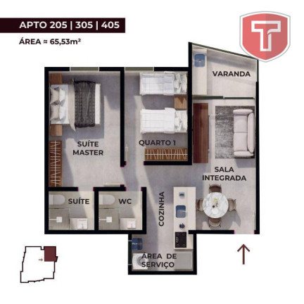 Imagem Apartamento com 2 Quartos à Venda, 57 m² em Praia Formosa - Cabedelo