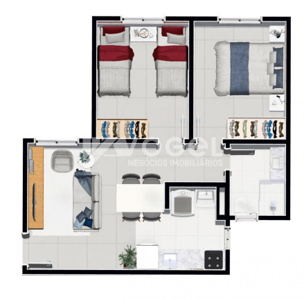 Imagem Apartamento com 2 Quartos à Venda, 43 m² em Campina - Sao Leopoldo Imagem Apartamento com 2 Quartos à Venda, 43 m² em Campina - Sao Leopoldo