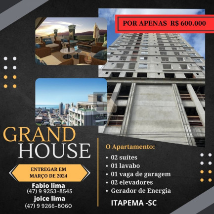 Apartamento com 2 Quartos à Venda, 68 m² em Morretes - Itapema