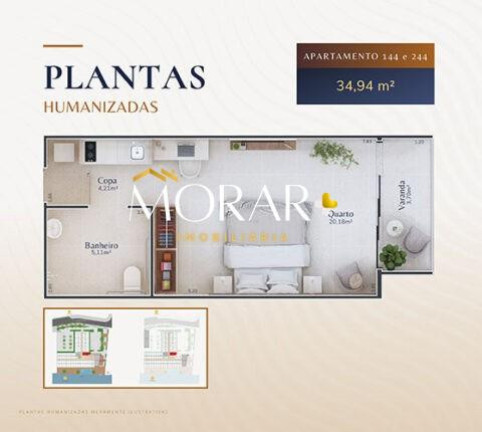 Imagem Apartamento com 1 Quarto à Venda, 26 m² em Passagem - Cabo Frio