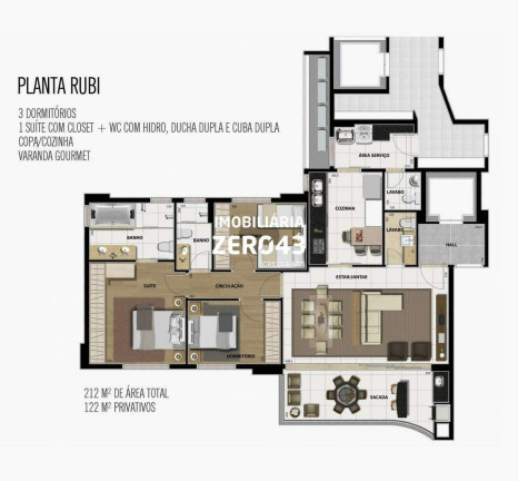 Imagem Apartamento com 3 Quartos à Venda, 122 m² em Gleba Fazenda Palhano - Londrina Imagem Apartamento com 3 Quartos à Venda, 122 m² em Gleba Fazenda Palhano - Londrina