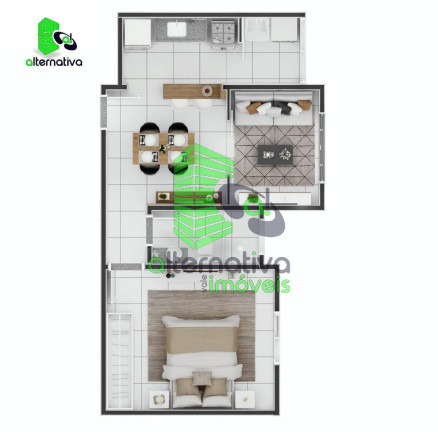 Apartamento com 2 Quartos à Venda, 48 m² em Chácara Do Visconde - Taubaté