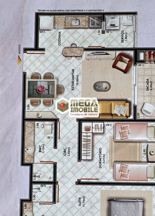 Imagem Apartamento com 3 Quartos à Venda, 76 m² em Barreiros - São José Imagem Apartamento com 3 Quartos à Venda, 76 m² em Barreiros - São José