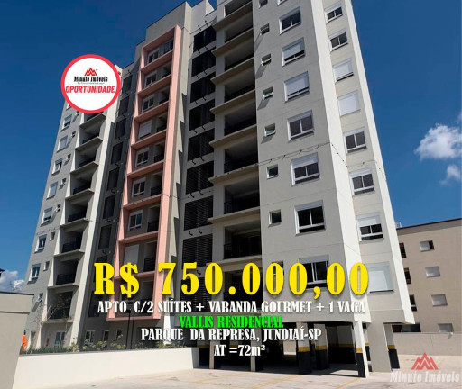 Apartamento com 2 Quartos à Venda, 72 m² em Parque Da Represa - Jundiaí