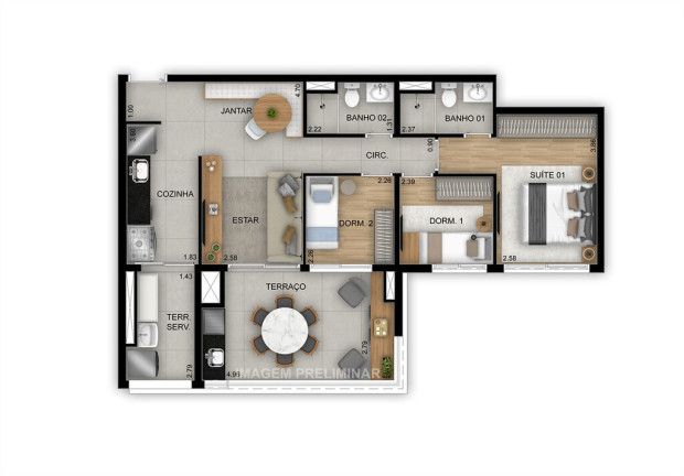 Imagem Apartamento com 3 Quartos à Venda, 90 m² em Tatuapé - São Paulo