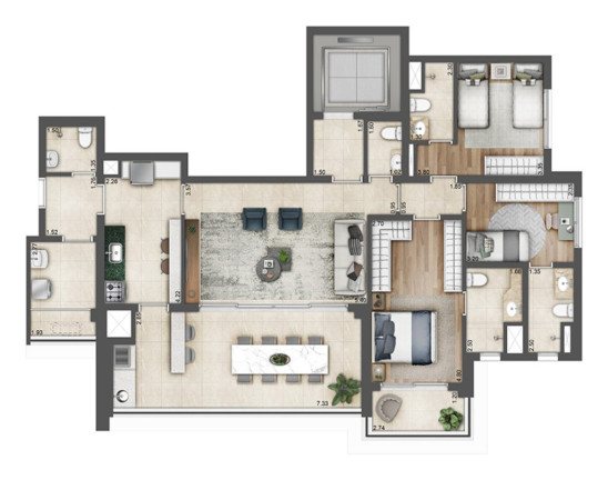 Imagem Apartamento com 3 Quartos à Venda, 132 m² em Butantã - São Paulo