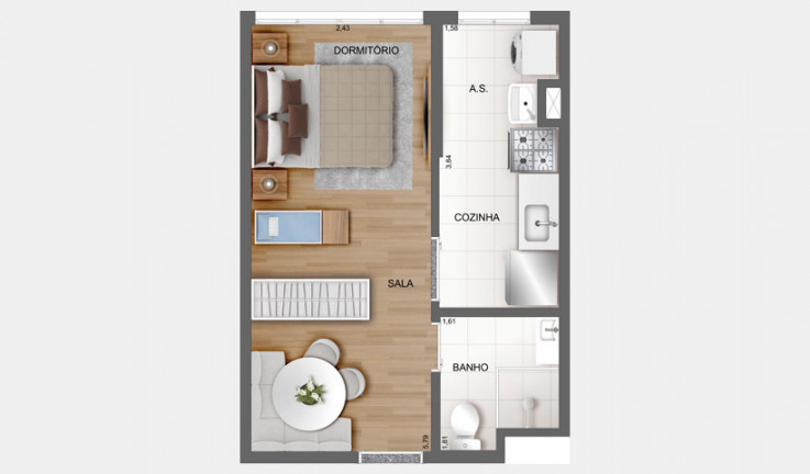 Imagem Studio com 1 Quarto à Venda, 26 m² em Brás - São Paulo