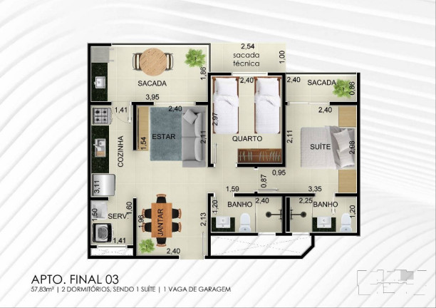 Imagem Apartamento com 3 Quartos à Venda, em Toninhas - Ubatuba Imagem Apartamento com 3 Quartos à Venda, em Toninhas - Ubatuba