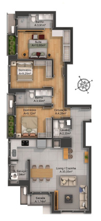 Imagem Apartamento com 3 Quartos à Venda, 124 m² em Petrópolis - Porto Alegre