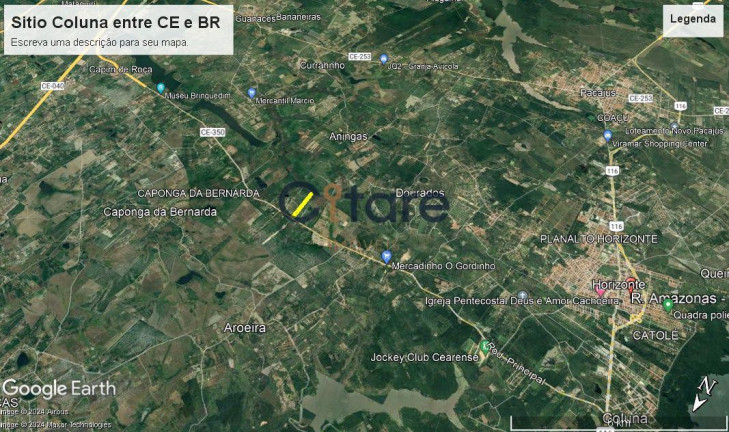 Imagem Terreno à Venda, 99.520 m² em Mal Cozinhado - Horizonte