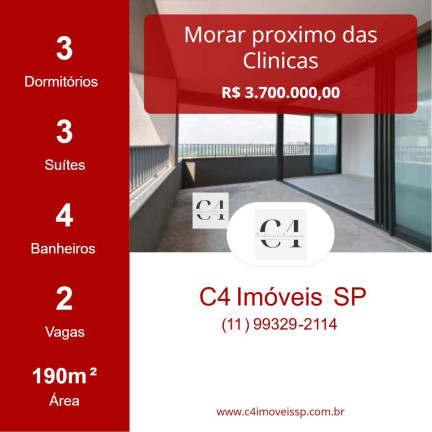 Imagem Apartamento com 3 Quartos à Venda, 190 m² em Pinheiros - São Paulo Imagem Apartamento com 3 Quartos à Venda, 190 m² em Pinheiros - São Paulo