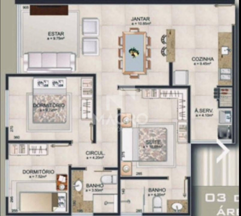 Imagem Apartamento com 3 Quartos à Venda, 83 m² em Rau - Jaraguá Do Sul