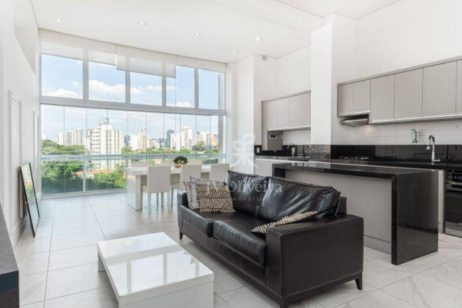 Apartamento com 1 Quarto para Alugar, 85 m² em Brooklin - São Paulo
