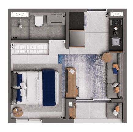 Imagem Apartamento com 2 Quartos à Venda, 49 m² em Brooklin Paulista - São Paulo