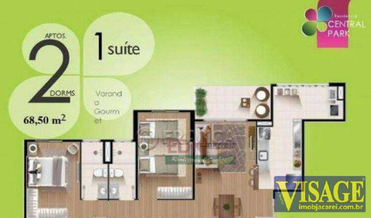 Imagem Apartamento com 2 Quartos à Venda,  em Centro - Jacareí