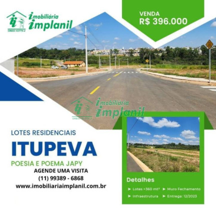 Terreno em Condomínio à Venda, 360 m² em Jardim Dos Vinhedos - Itupeva