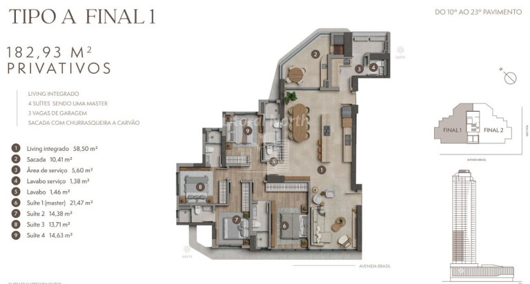 Imagem Apartamento com 4 Quartos à Venda, 182 m² em Centro - Balneário Camboriú Imagem Apartamento com 4 Quartos à Venda, 182 m² em Centro - Balneário Camboriú