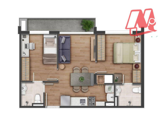 Imagem Apartamento com 2 Quartos à Venda, 61 m² em Petrópolis - Porto Alegre