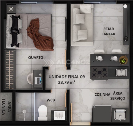 Imagem Flat com 1 Quarto à Venda, 29 m² em Intermares - Cabedelo
