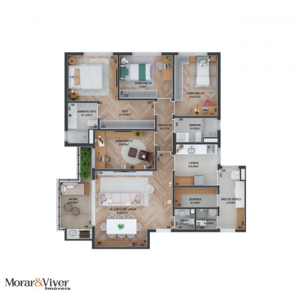 Imagem Apartamento com 4 Quartos à Venda, 127 m² em Vila Izabel - Curitiba