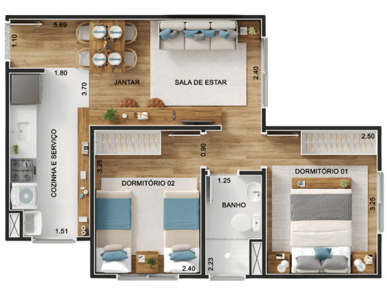 Imagem Imóvel com 1 Quarto à Venda, 33 m² em Jardim Campos Elíseos - Campinas
